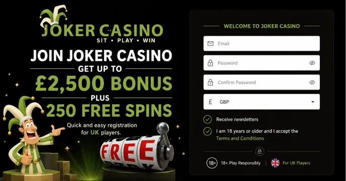Joker Casino Account banner